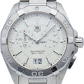 Shop Authentic Tag Heuer Aquaracer Chronograph White Dial Silver Steel Strap Watch for Men - WAY111Y.BA0928 - Luxxuri