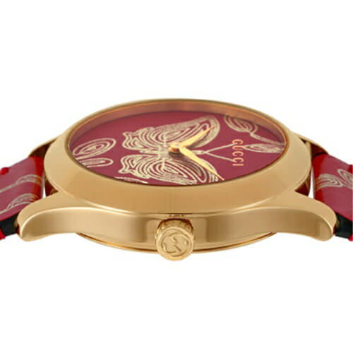 Shop Authentic Gucci G Timeless Quartz Red Dial Red Leather Strap Watch For Women - YA1264054 - Luxxuri