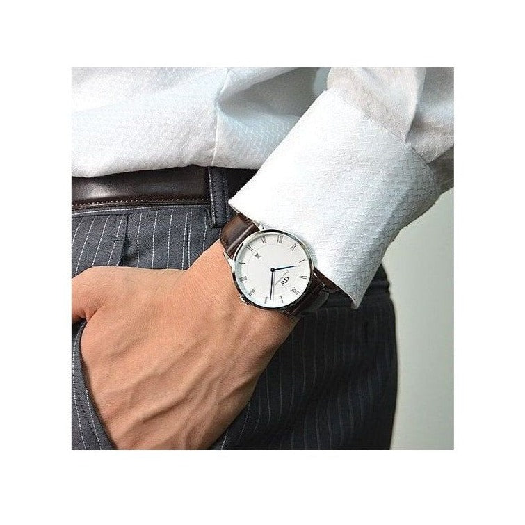 Shop Authentic Daniel Wellington Dapper Bristol White Dial Brown Leather Strap Watch For Women - DW00100090 - Luxxuri