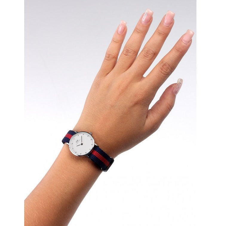 Shop Authentic Daniel Wellington Classy Oxford White Dial Two Tone Nylon Strap Watch For Women - DW00100072 - Luxxuri