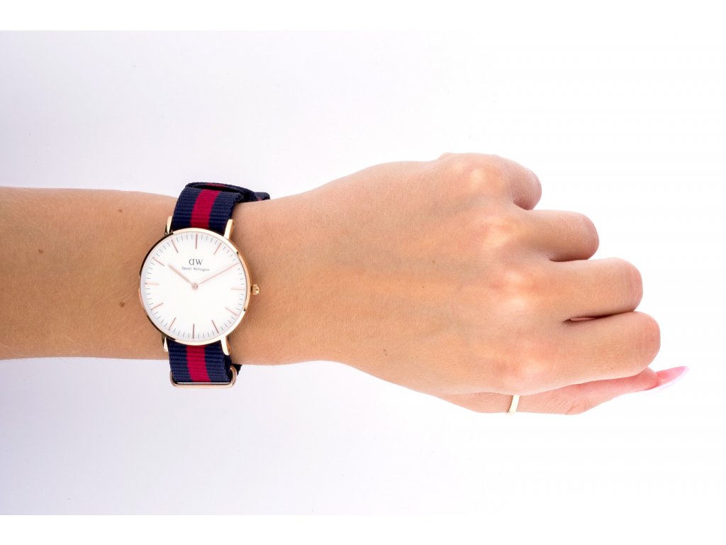 Shop Authentic Daniel Wellington Classic Oxford White Dial Two Tone NATO Strap Watch For Women - DW00100029 - Luxxuri