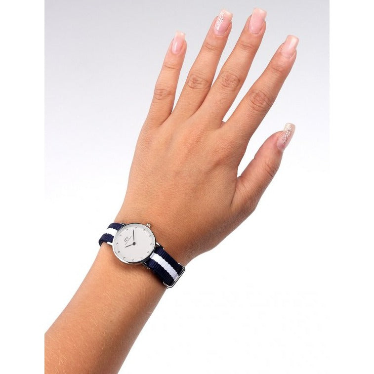 Shop Authentic Daniel Wellington Classy Glasgow White Dial Two Tone NATO Strap Watch For Women - DW00100074 - Luxxuri
