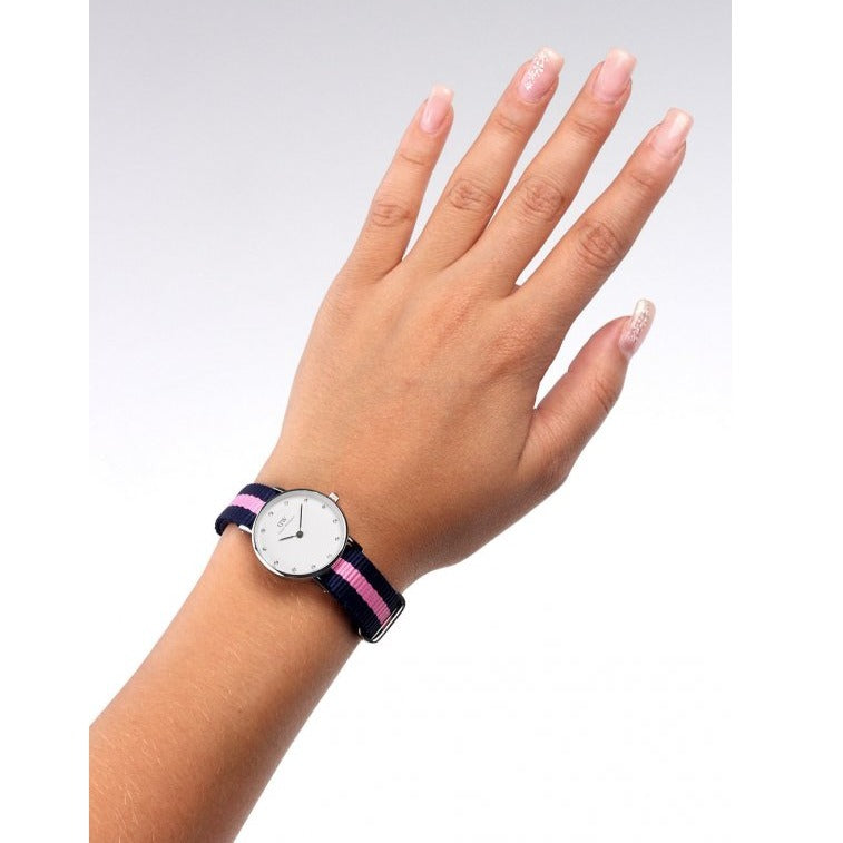Shop Authentic Daniel Wellington Classy Winchester White Dial Two Tone NATO Strap Watch For Women - DW00100073 - Luxxuri