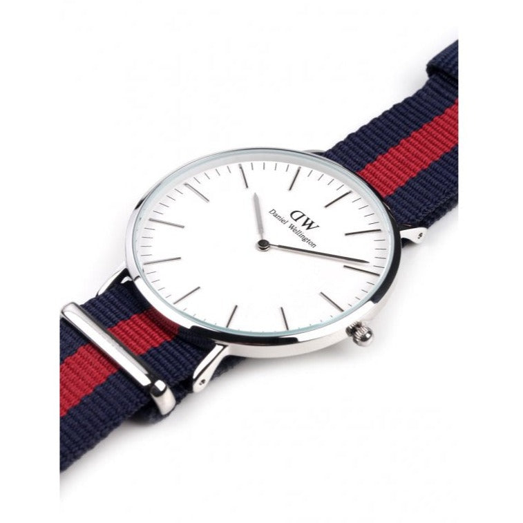 Shop Authentic Daniel Wellington Classic Oxford White Dial Two Tone Nylon Strap Watch For Men - DW00100015 - Luxxuri