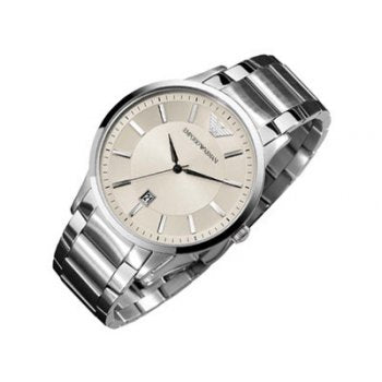Shop Authentic Emporio Armani Classic Quartz White Dial Silver Steel Strap Watch For Men - AR2430 - Luxxuri