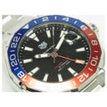 Shop Authentic Tag Heuer Aquaracer GMT Caliber 7 Pepsi Black Dial Silver Steel Strap Watch for Men - WAY201F.BA0927 - Luxxuri