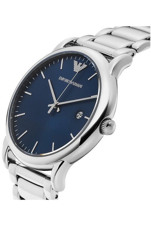 Shop Authentic Emporio Armani Luigi Blue Dial Silver Steel Strap Watch For Men - AR11089 - Luxxuri