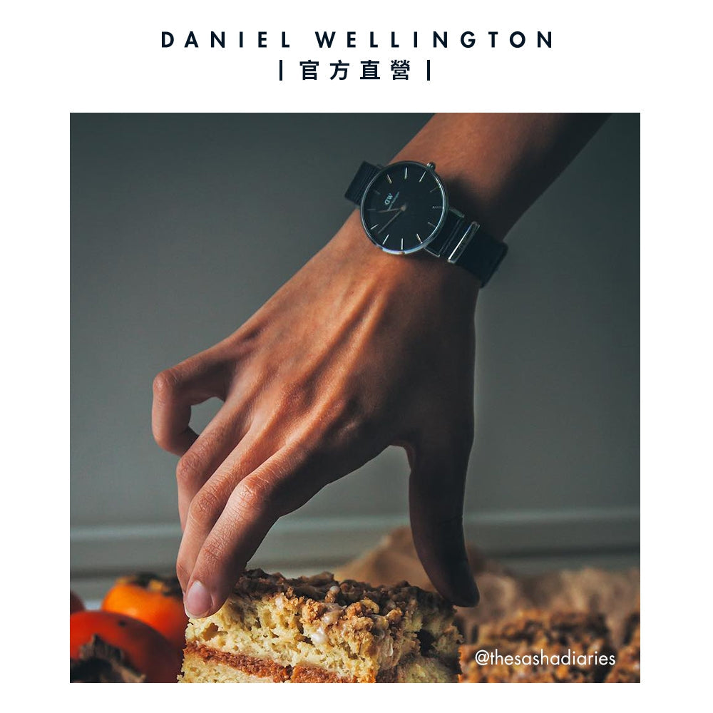 Shop Authentic Daniel Wellington Classic Petite Cornwall Black Dial Black NATO Strap Watch For Women - DW00100216 - Luxxuri