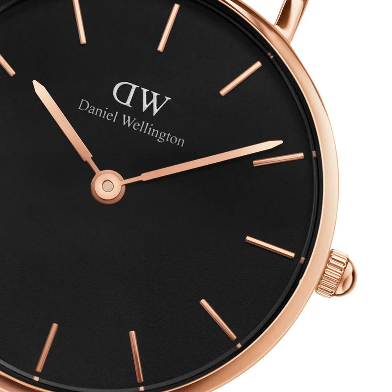 Shop Authentic Daniel Wellington Classic Petite St Mawes Black Dial Brown Leather Strap Watch For Women - DW00100225 - Luxxuri