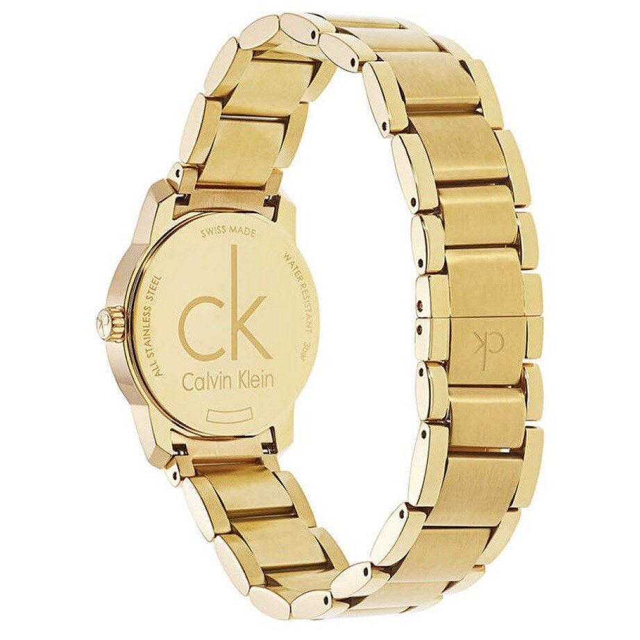 Shop Authentic Calvin Klein City White Dial Gold Steel Strap Watch for Women - K2G23546 - Luxxuri