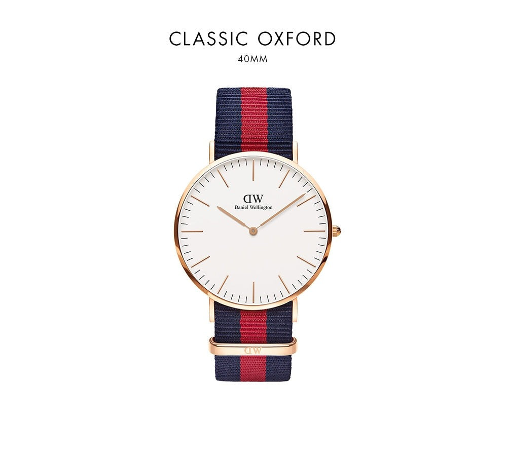 Shop Authentic Daniel Wellington Classic Oxford White Dial Two Tone NATO Strap Watch For Men - DW00100001 - Luxxuri