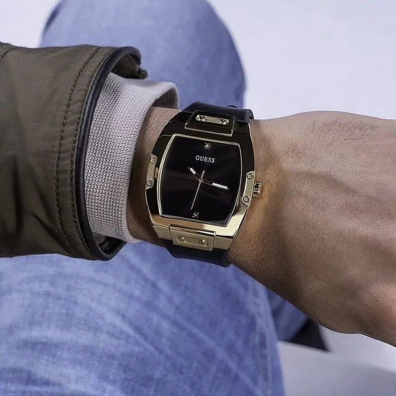 Shop Authentic Guess Phoenix Black Dial Black Rubber Strap Watch for Men - GW0386G3 - Luxxuri