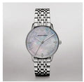 Shop Authentic Emporio Armani Classic Quartz Mother of Pearl Dial Silver Steel Strap Watch For Women - AR1602 - Luxxuri