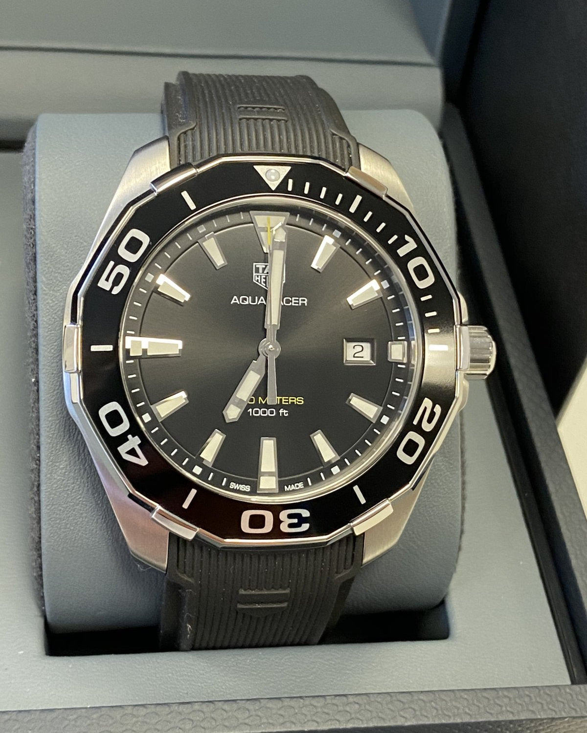 Tag Heuer Aquaracer Black Dial Watch for Men - WAY101A.FT6141