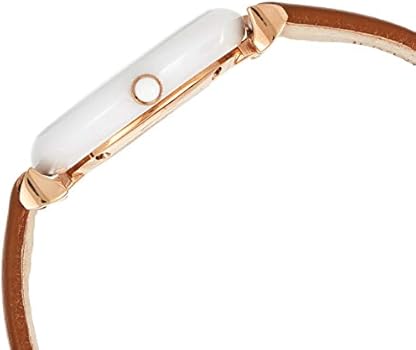 Shop Authentic Emporio Armani Gianni T Bar Quartz Mother of Pearl White Dial Brown Leather Strap Watch For Women - AR11040 - Luxxuri