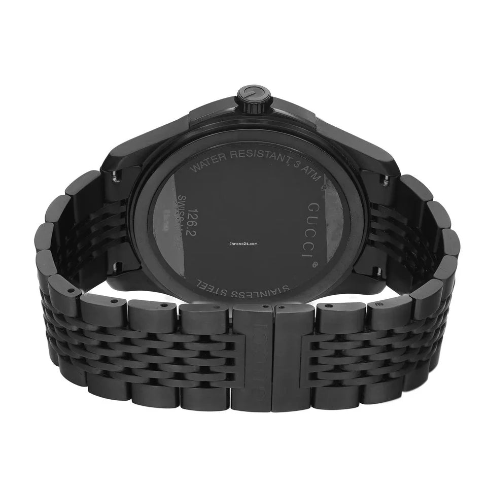 Shop Authentic Gucci G Timeless Black Dial Black Steel Strap Watch For Men - YA126202 - Luxxuri