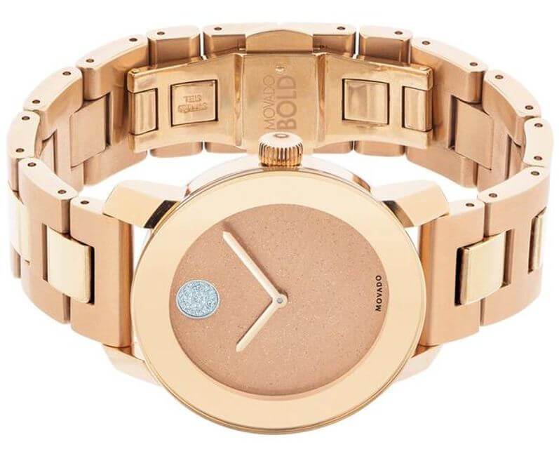 Shop Authentic Movado Bold Rose Gold Dial Rose Gold Steel Strap Watch For Women - 3600335 - Luxxuri