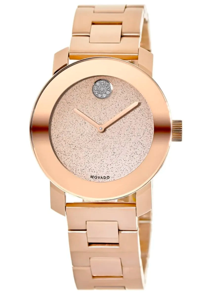 Shop Authentic Movado Bold Rose Gold Dial Rose Gold Steel Strap Watch For Women - 3600335 - Luxxuri