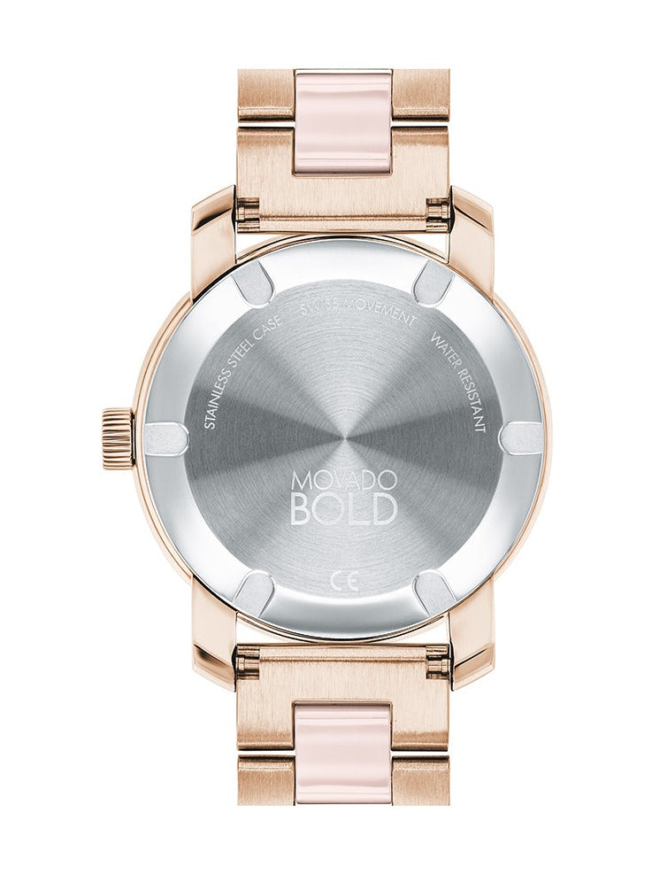 Shop Authentic Movado Bold Rose Gold Dial Two Tone Steel Strap Watch for Women - 3600639 - Luxxuri