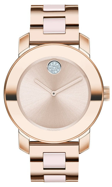 Shop Authentic Movado Bold Rose Gold Dial Two Tone Steel Strap Watch for Women - 3600639 - Luxxuri