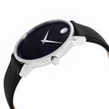 Shop Authentic Movado Museum Classic Black Dial Black Leather Strap Watch for Men - 0607194 - Luxxuri