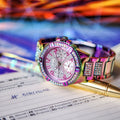 Shop Authentic Guess Lady Frontier Diamonds Silver Dial Multicolor Steel Strap Watch for Women - GW0044L1 - Luxxuri