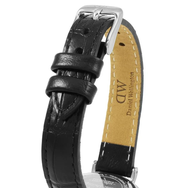 Shop Authentic Daniel Wellington Classic Petite Reading White Dial Black Leather Strap Watch For Women - DW00100241 - Luxxuri