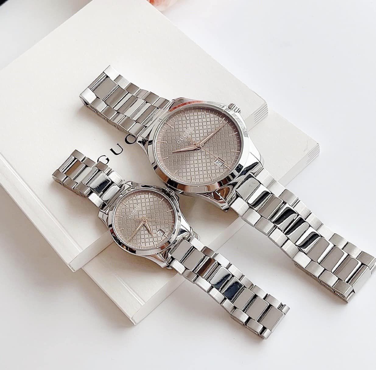 Shop Authentic Gucci G Timeless Quartz Brown Dial Silver Steel Strap Watch for Men - YA126317 - Luxxuri