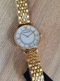 Shop Authentic Emporio Armani Gianni T Bar White Mother of Pearl Dial Gold Steel Strap Watch For Women - AR1907 - Luxxuri