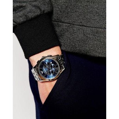 Shop Authentic Emporio Armani Classic Navy Blue Dial Stainless Steel Watch For Men - AR1787 - Luxxuri