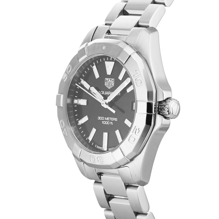 Shop Authentic Tag Heuer Aquaracer Black Dial Silver Steel Strap Watch for Women - WBD1310.BA0740 - Luxxuri