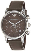 Shop Authentic Emporio Armani Classic Chronograph Brown Dial Brown Leather Strap Watch For Men - AR1734 - Luxxuri