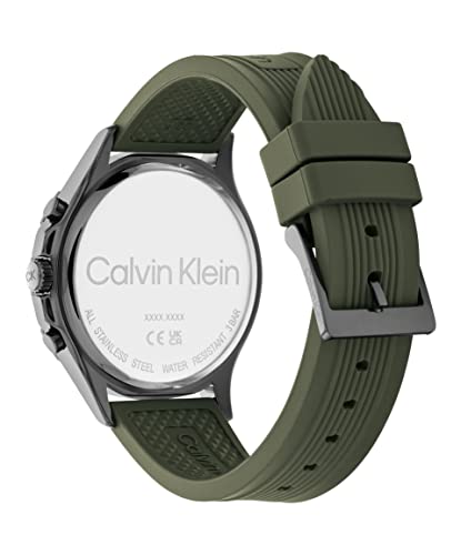 Shop Authentic Calvin Klein Tone Green Dial Green NATO Strap Watch for Men - K7K514WL - Luxxuri