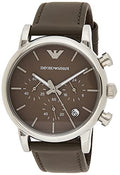 Shop Authentic Emporio Armani Classic Chronograph Brown Dial Brown Leather Strap Watch For Men - AR1734 - Luxxuri
