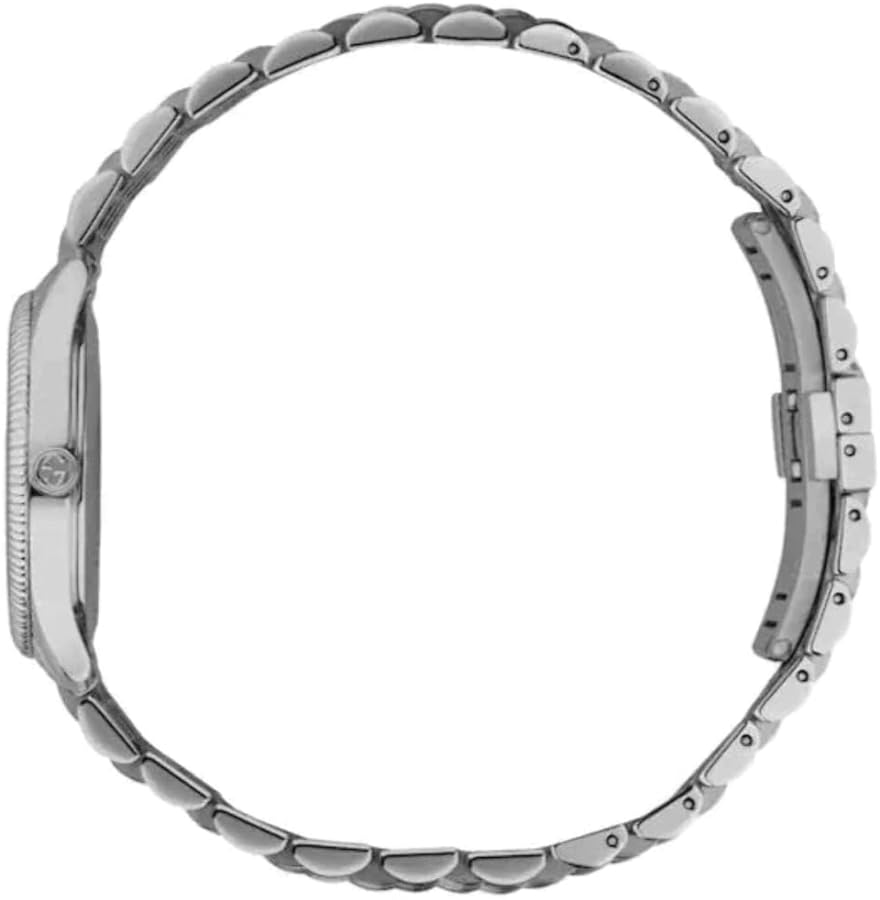 Shop Authentic Gucci G Timeless Quartz Silver Dial Silver Steel Strap Watch For Women - YA1265019 - Luxxuri