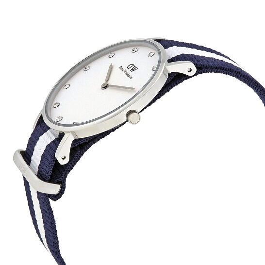 Shop Authentic Daniel Wellington Classy Glasgow White Dial Two Tone Nylon Strap Watch For Women - DW00100082 - Luxxuri