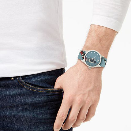 Shop Authentic Gucci G Timeless Quartz Blue Dial Blue Leather Strap Watch For Men - YA1264080 - Luxxuri