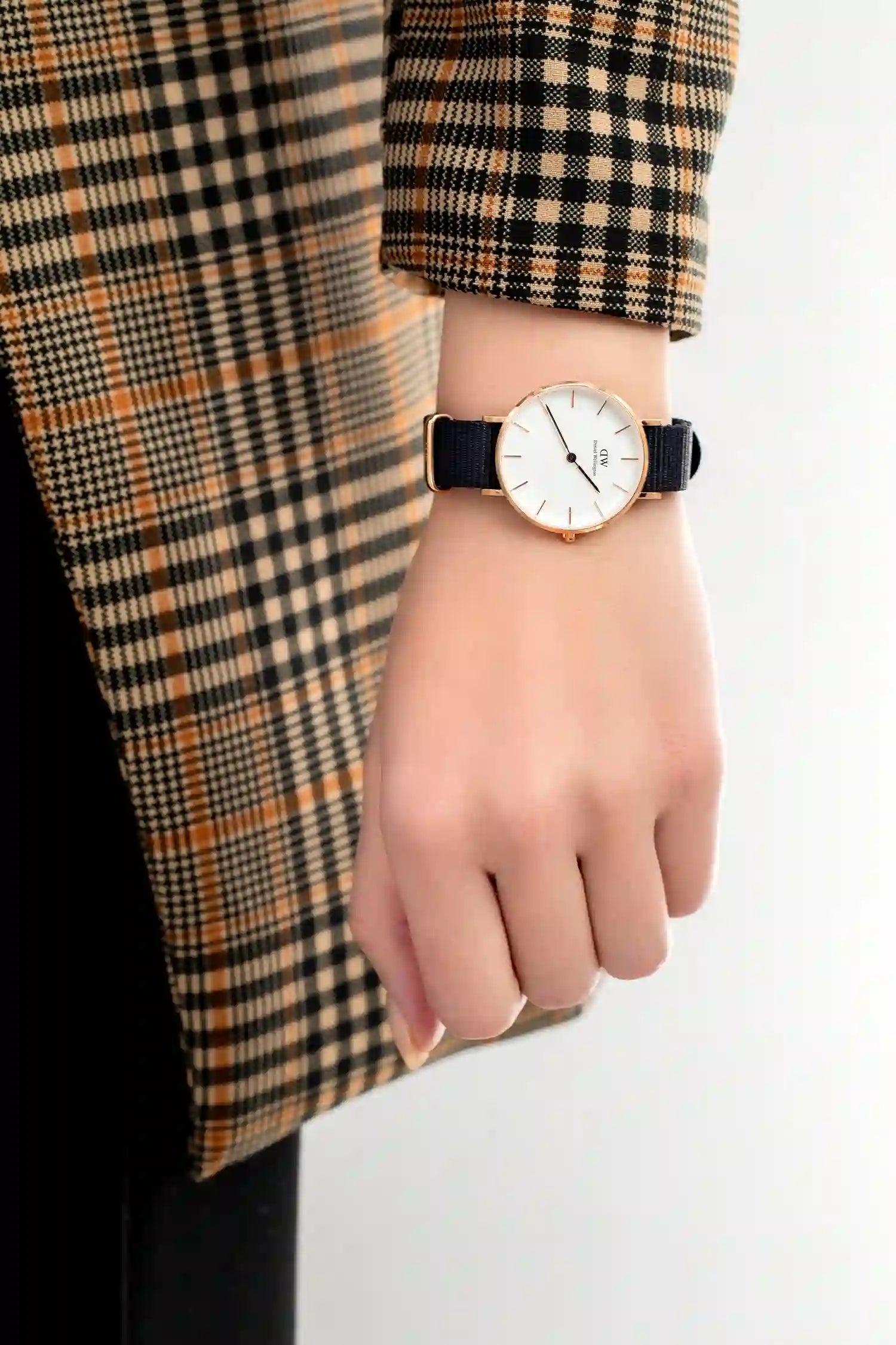 Shop Authentic Daniel Wellington Classic Petite Cornwall White Dial Green NATO Strap Watch For Women - DW00100253 - Luxxuri