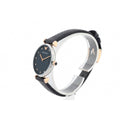 Shop Authentic Emporio Armani Gianni T Bar Analog Blue Dial Black Leather Strap Watch For Women - AR1989 - Luxxuri