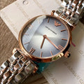 Shop Authentic Emporio Armani Gianni T Bar Grey Dial Two Tone Stainless Steel Watch For Women - AR1725 - Luxxuri