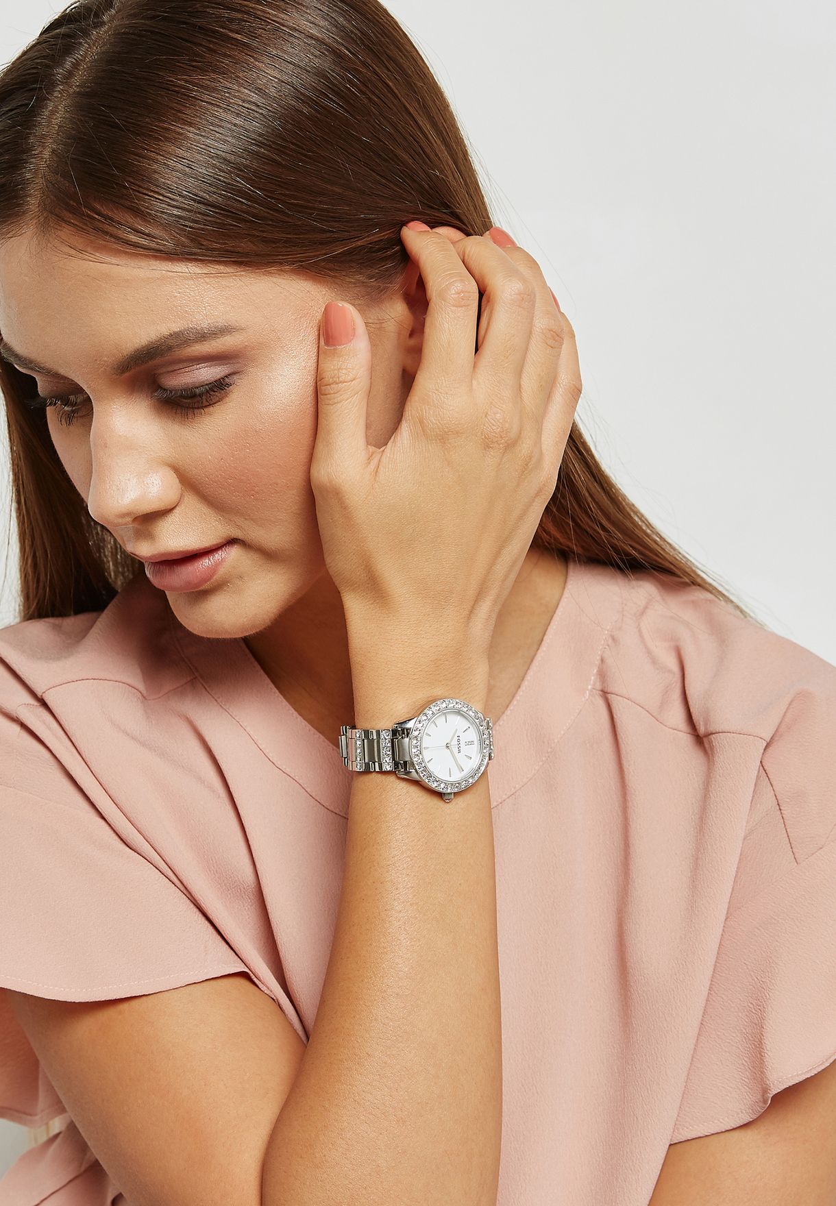 Fossil Jesse White Dial Silver Steel Strap Watch for Women - ES2362