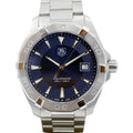 Shop Authentic Tag Heuer Aquaracer Quartz Blue Dial Silver Steel Strap Watch for Men - WAY1112.BA0928 - Luxxuri