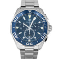 Shop Authentic Tag Heuer Aquaracer Blue Dial SIlver Steel Strap Watch for Men - CAY111B.BA0927 - Luxxuri