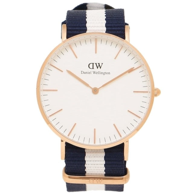 Shop Authentic Daniel Wellington Classic Glasgow White Dial Two Tone NATO Strap Watch For Women - DW00100031 - Luxxuri