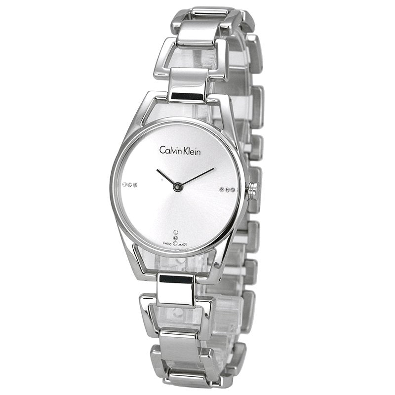 Shop Authentic Calvin Klein Dainty Diamonds Silver Dial Sliver Steel Strap Watch for Women - K7L2314T - Luxxuri