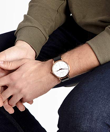 Shop Authentic Calvin Klein Even White Dial Black Leather Strap Watch for Women - K7B216C6 - Luxxuri