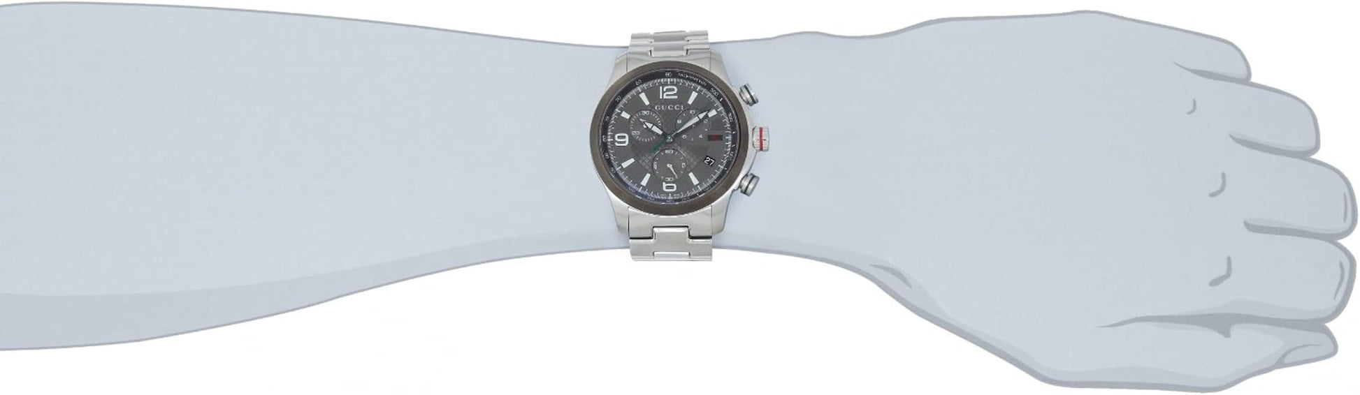 Shop Authentic Gucci G Timeless Chronograph Grey Dial Silver Steel Strap Watch For Men - YA126238 - Luxxuri