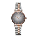 Shop Authentic Emporio Armani Gianni T Bar Grey Dial Two Tone Stainless Steel Watch For Women - AR1725 - Luxxuri