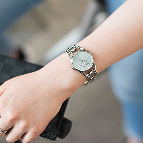 Shop Authentic Calvin Klein Dainty Diamonds Silver Dial Sliver Steel Strap Watch for Women - K7L2314T - Luxxuri