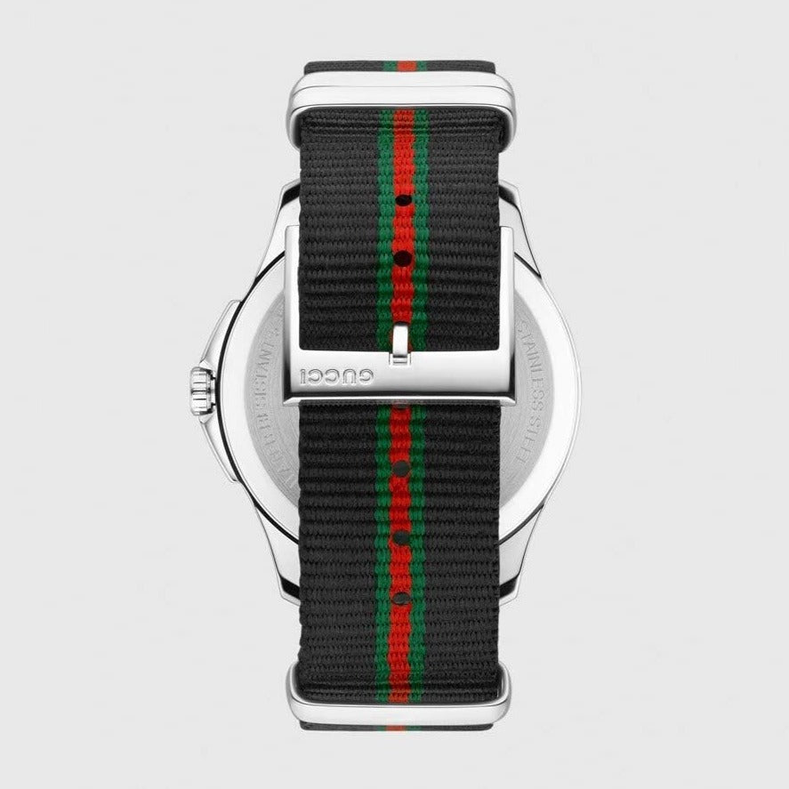 Shop Authentic Gucci G Timeless Analog Quartz Black Dial Black NATO Strap Watch For Men - YA126321 - Luxxuri